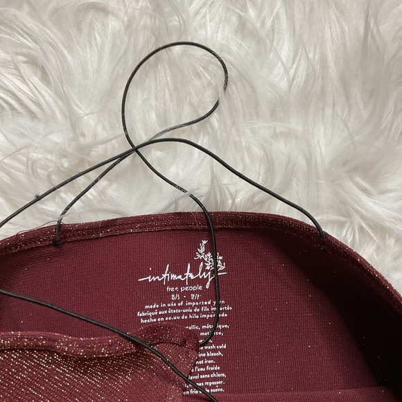 Free People Intimately Skinny Strap Brami Crop Top Glittery Sparkle - Picture 4 of 5